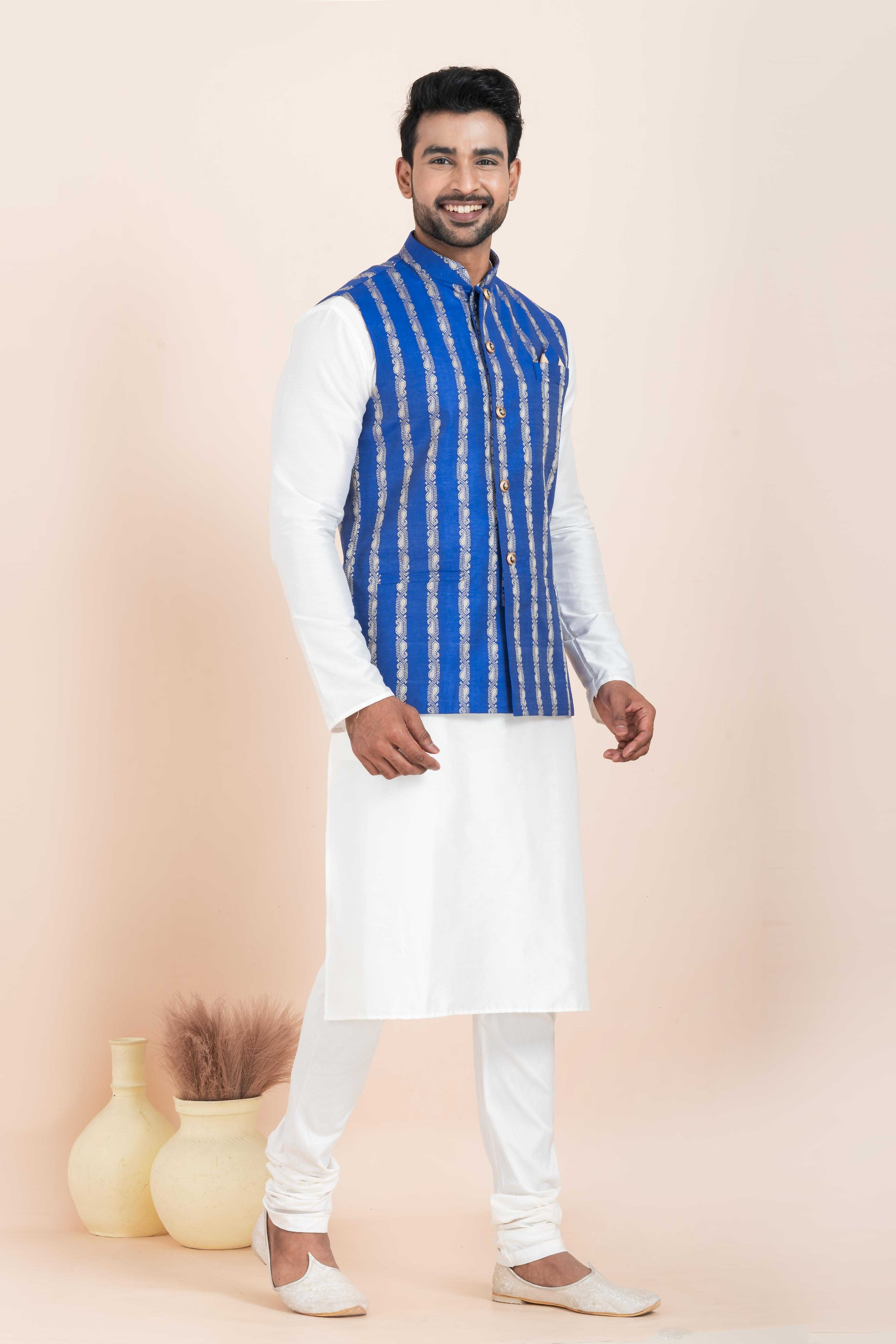 Ynf Banarasi Soft Silk RIN223 2372C Mens Wear Festive Collections Wholesale Nehru Jacket Onam Collections Modi Jackets Manufacturer