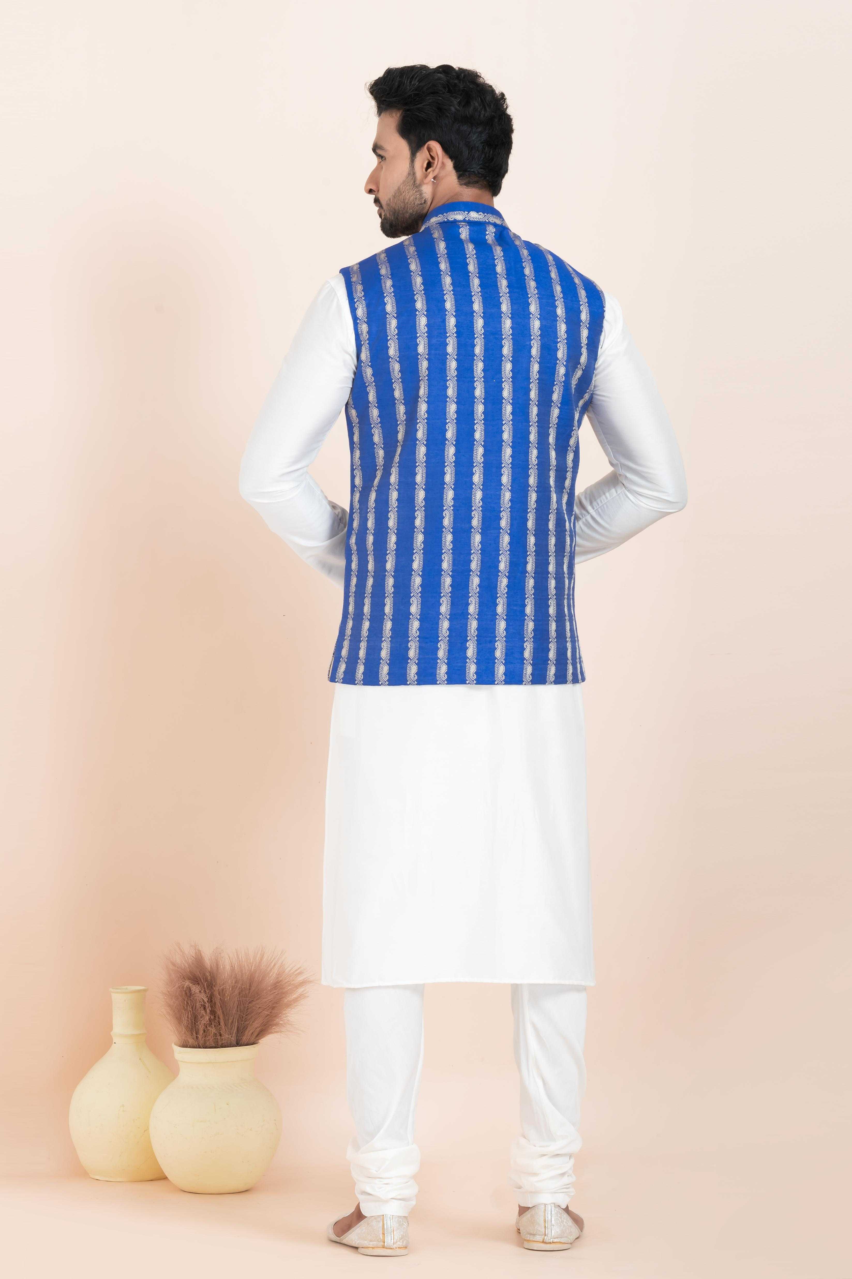 Ynf Banarasi Soft Silk RIN223 2372C Mens Wear Festive Collections Wholesale Nehru Jacket Onam Collections Modi Jackets Manufacturer