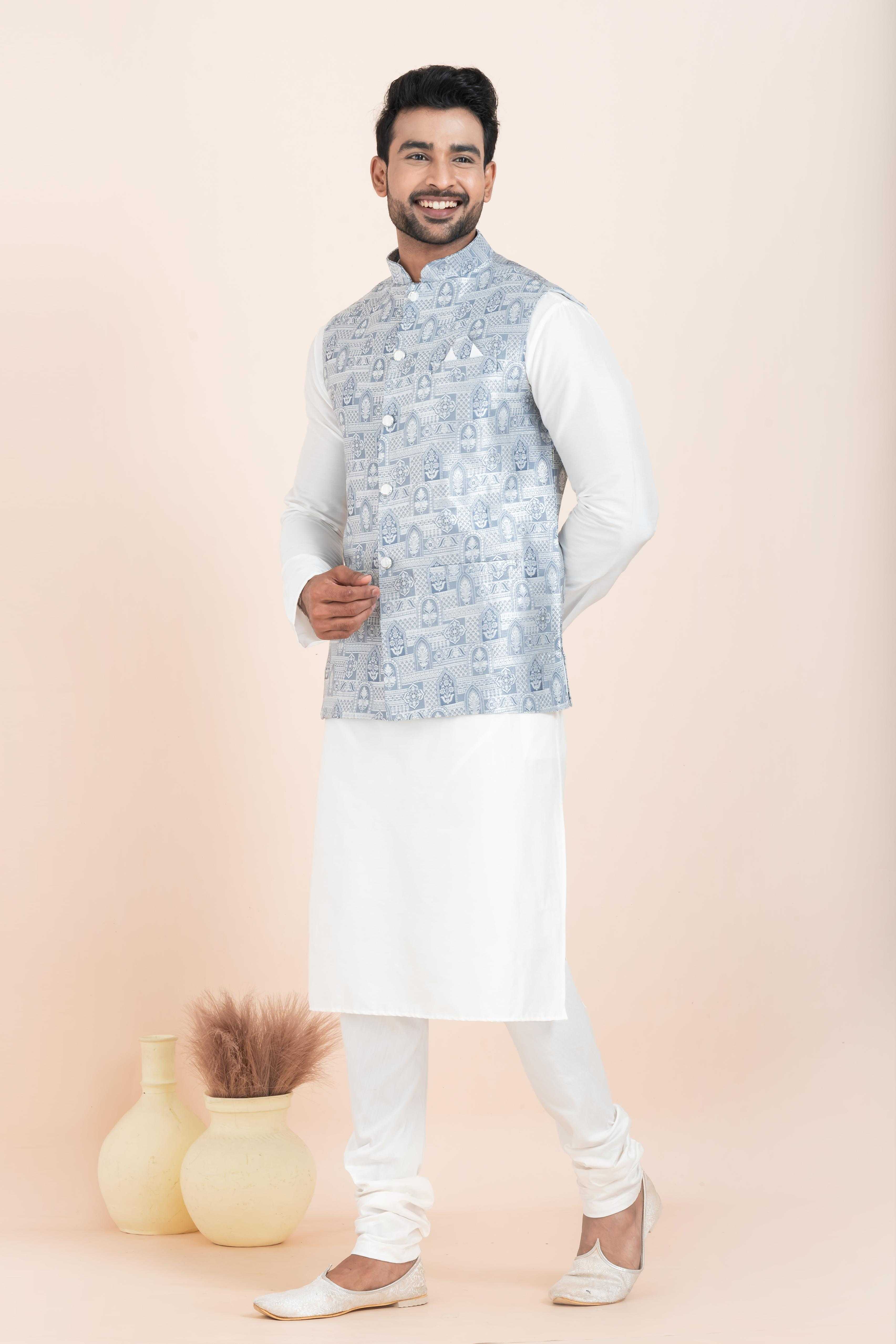 Ynf Banarasi Soft Silk RIN223 2377A Mens Wear Festive Collections Wholesale Nehru Jacket Onam Collections Modi Jackets Manufacturer