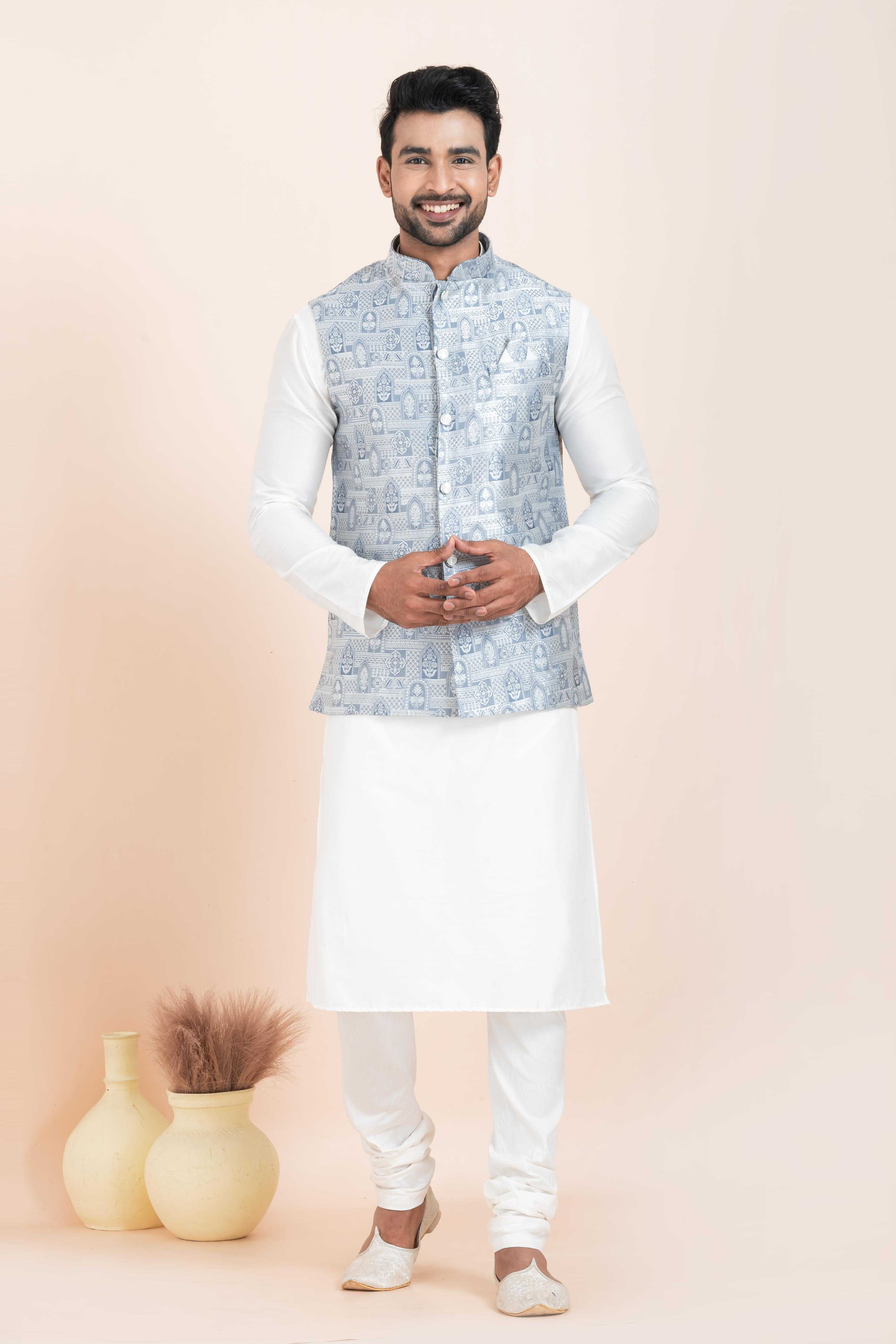 Ynf Banarasi Soft Silk RIN223 2377A Mens Wear Festive Collections Wholesale Nehru Jacket Onam Collections Modi Jackets Manufacturer