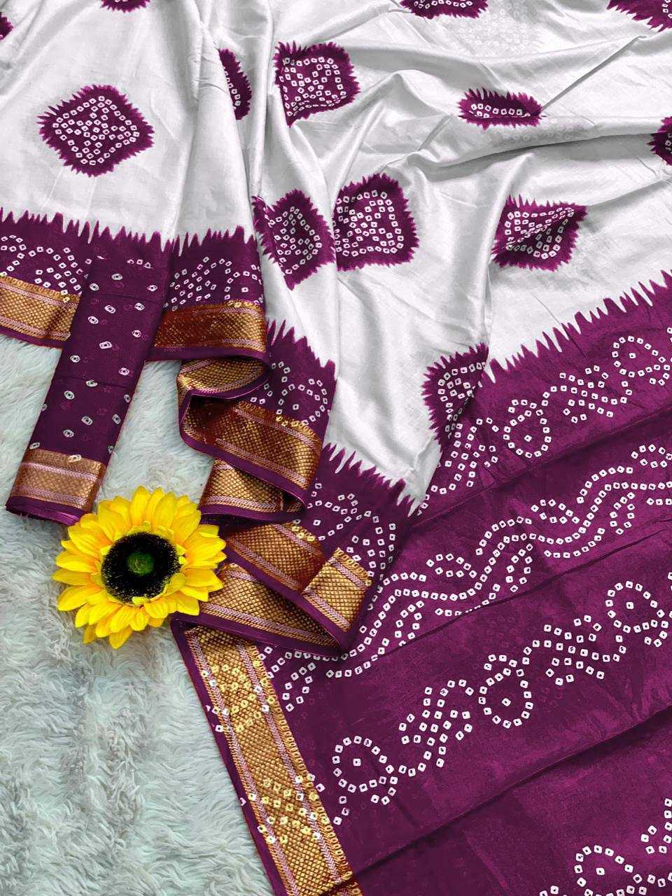 Ynf Bandhani Silk RIN229 1 Sarees Wholesale Printed Sarees Cotton Sarees Bandhani Sarees Manufacturer