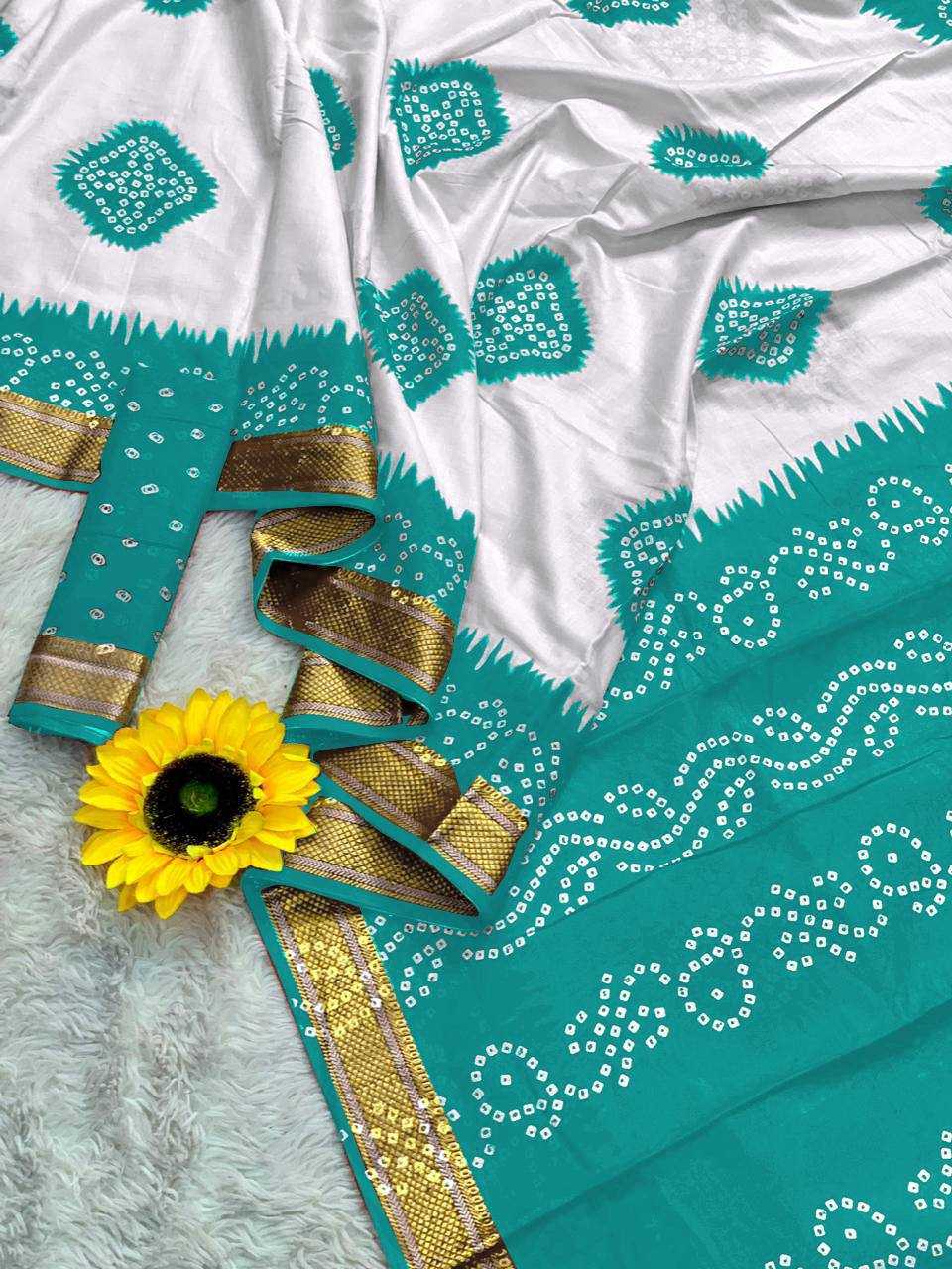 Ynf Bandhani Silk RIN229 1 Sarees Wholesale Printed Sarees Cotton Sarees Bandhani Sarees Manufacturer