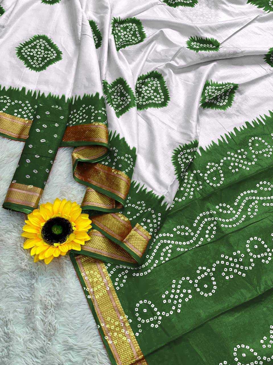 Ynf Bandhani Silk RIN229 1 Sarees Wholesale Printed Sarees Cotton Sarees Bandhani Sarees Manufacturer