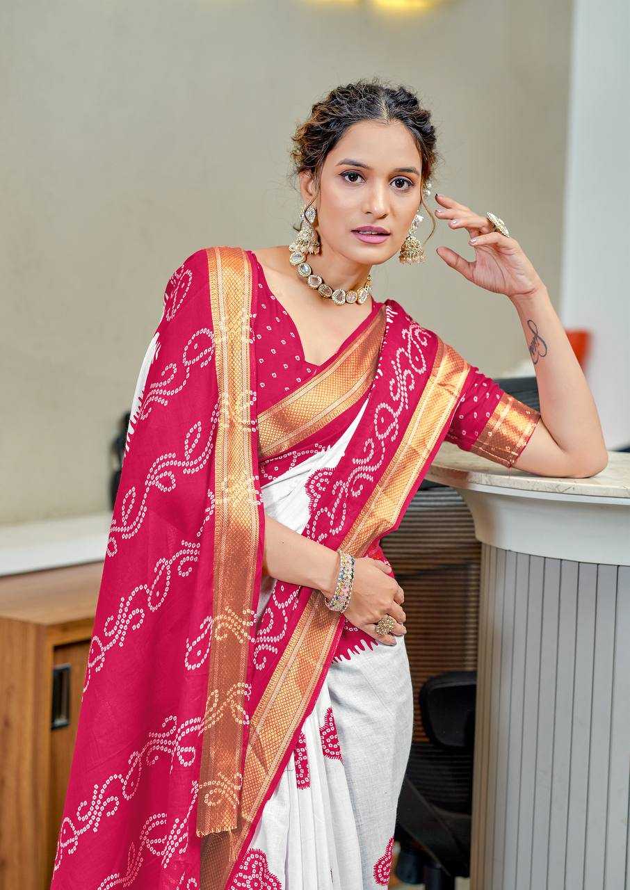 Ynf Bandhani Silk RIN229 1 Sarees Wholesale Printed Sarees Cotton Sarees Bandhani Sarees Manufacturer
