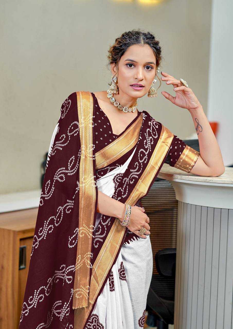 Ynf Bandhani Silk RIN229 1 Sarees Wholesale Printed Sarees Cotton Sarees Bandhani Sarees Manufacturer