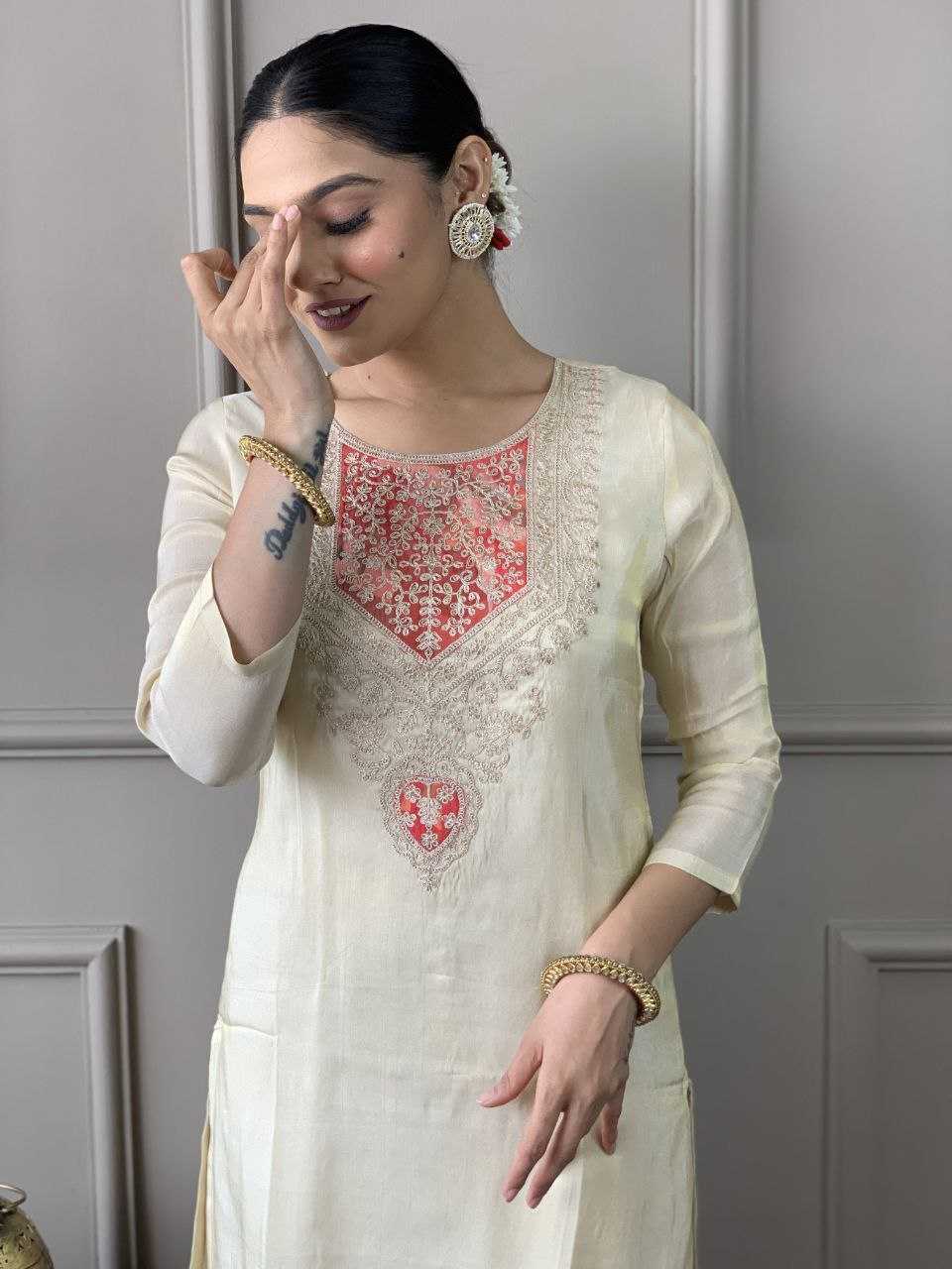 Ynf Chanderi Silk KESH529 547 Suits & Dresses Wedding Collections Festive Collections Wholesale Embroidery Suits Chanderi Suit Wedding Outfits Manufacturer