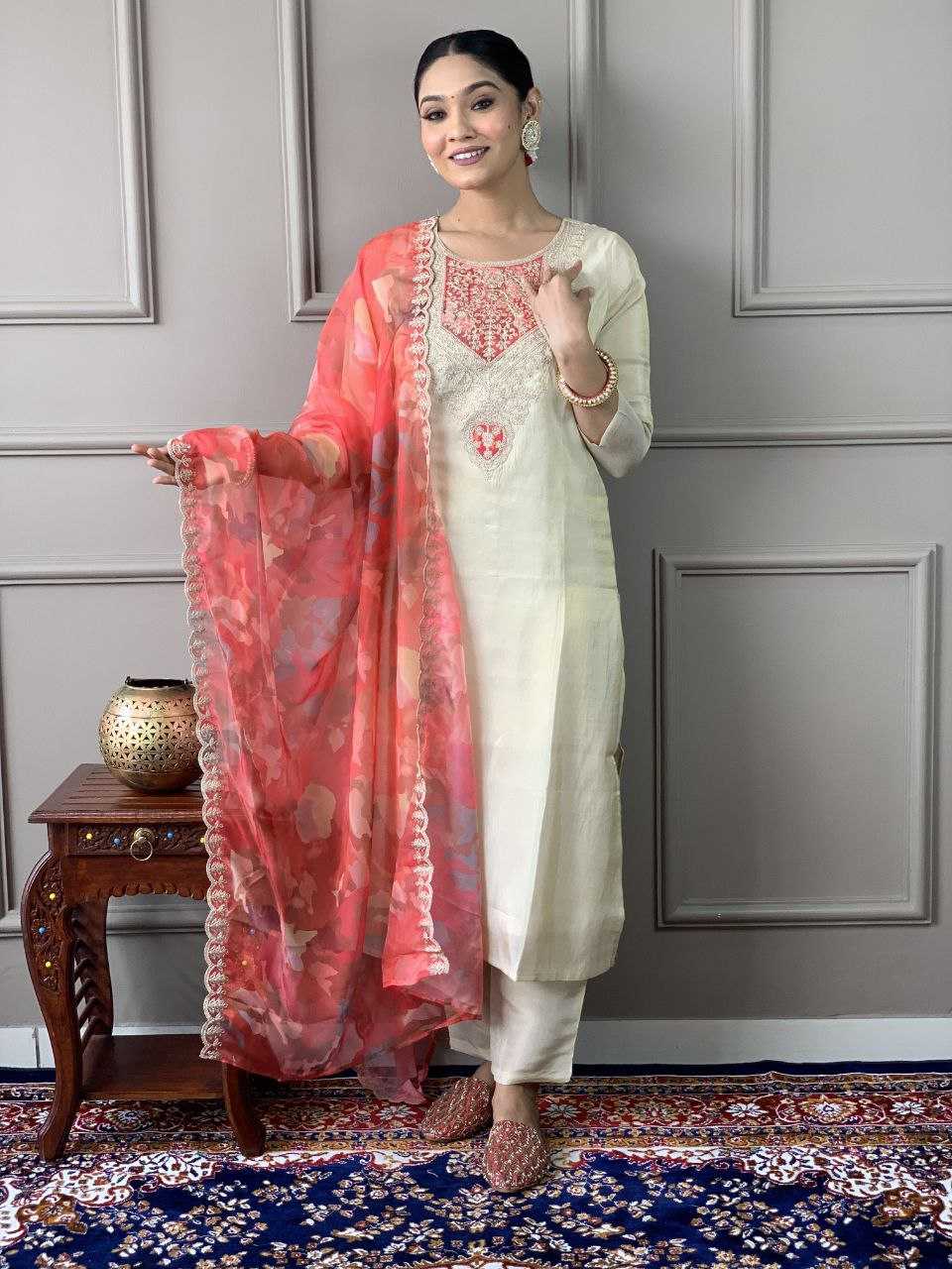 Ynf Chanderi Silk KESH529 547 Suits & Dresses Wedding Collections Festive Collections Wholesale Embroidery Suits Chanderi Suit Wedding Outfits Manufacturer