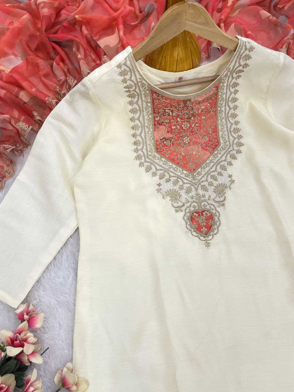 Ynf Chanderi Silk KESH529 547 Suits & Dresses Wedding Collections Festive Collections Wholesale Embroidery Suits Chanderi Suit Wedding Outfits Manufacturer