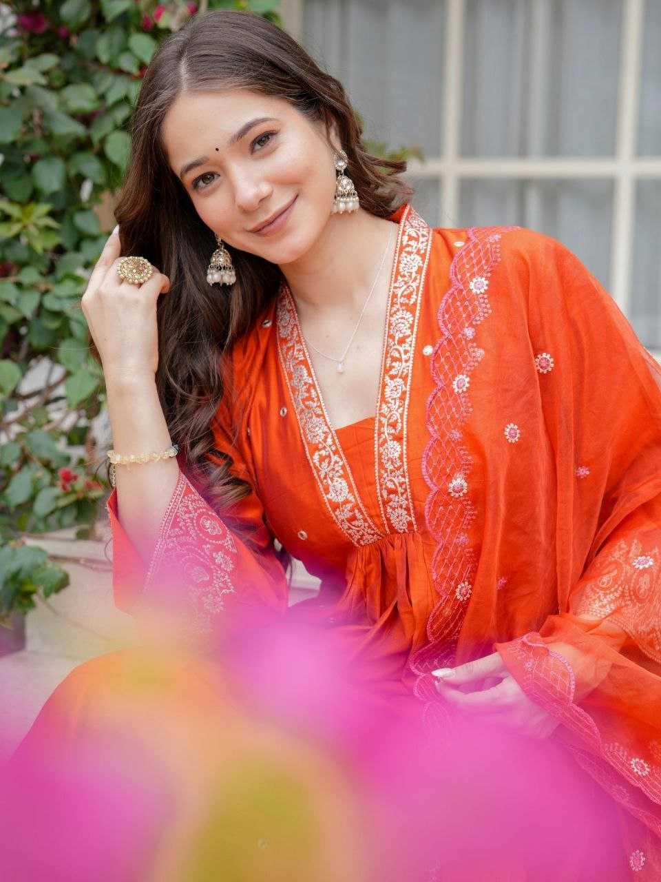 Ynf Chanderi Silk KESH529 637 Suits & Dresses Wholesale Embroidery Suits Anarkali Suits Churidar Suits Manufacturer