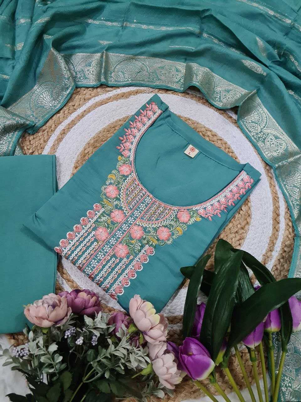 Ynf Chanderi Silk KESH529 AADHVI Suits & Dresses Wholesale Ladies Suits Embroidery Suits Party wear suits Chanderi Suit Manufacturer