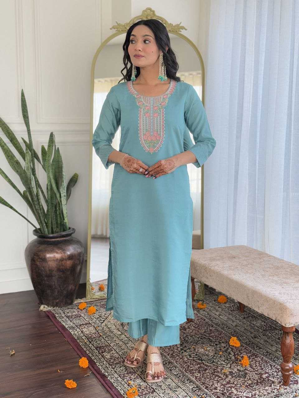 Ynf Chanderi Silk KESH529 AADHVI Suits & Dresses Wholesale Ladies Suits Embroidery Suits Party wear suits Chanderi Suit Manufacturer