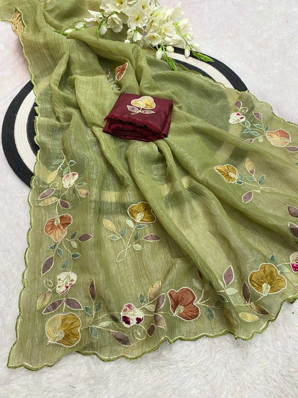 Ynf Chiffon KESH514 PHOOL Sarees Wholesale Designer Sarees Hand Work Sarees Manufacturer