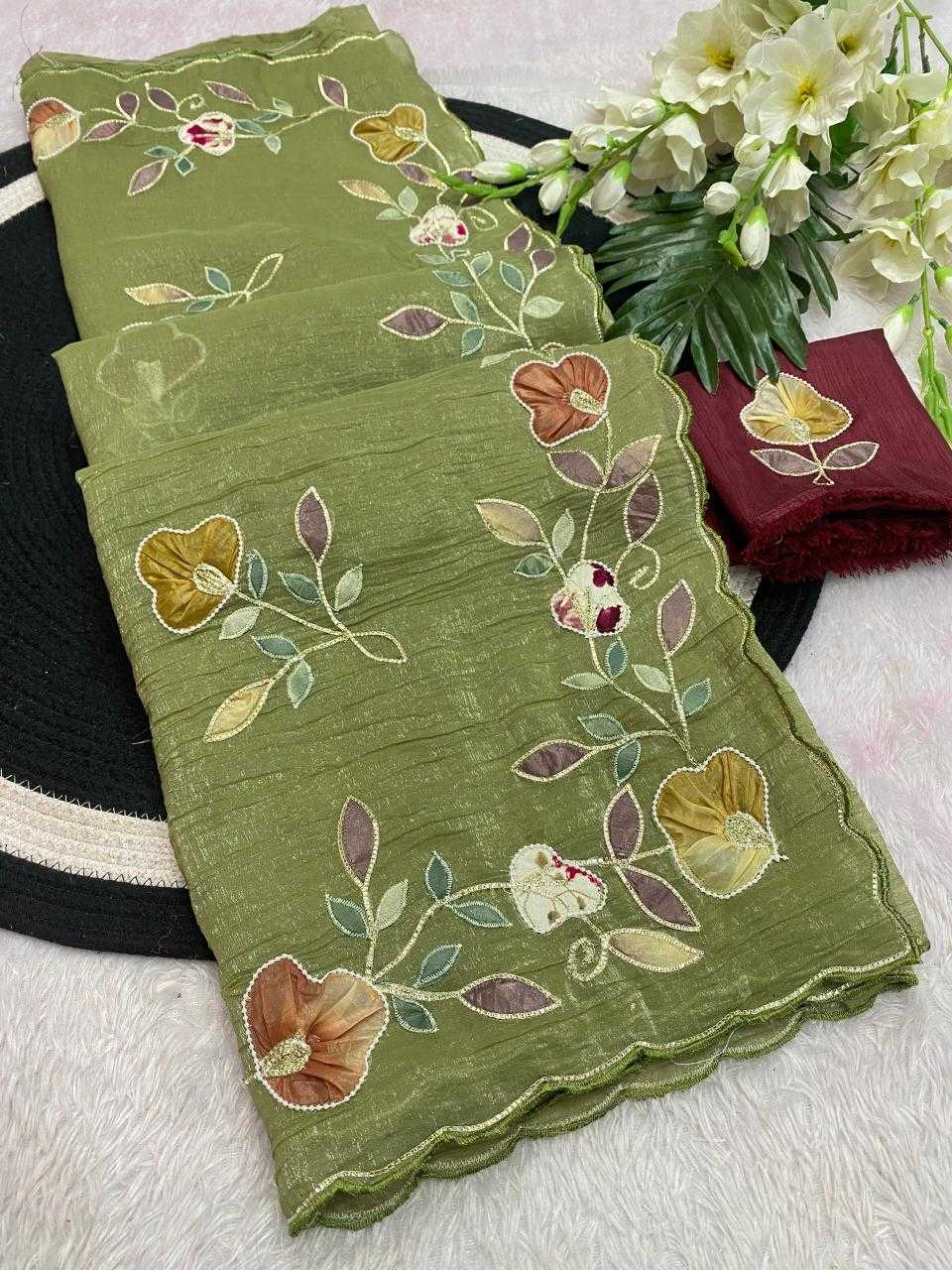 Ynf Chiffon KESH514 PHOOL Sarees Wholesale Designer Sarees Hand Work Sarees Manufacturer