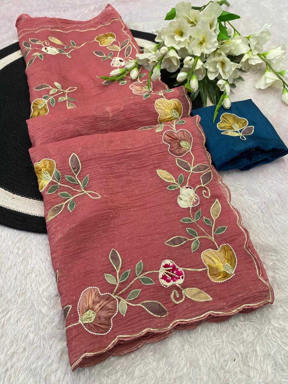 Ynf Chiffon KESH514 PHOOL Sarees Wholesale Designer Sarees Hand Work Sarees Manufacturer