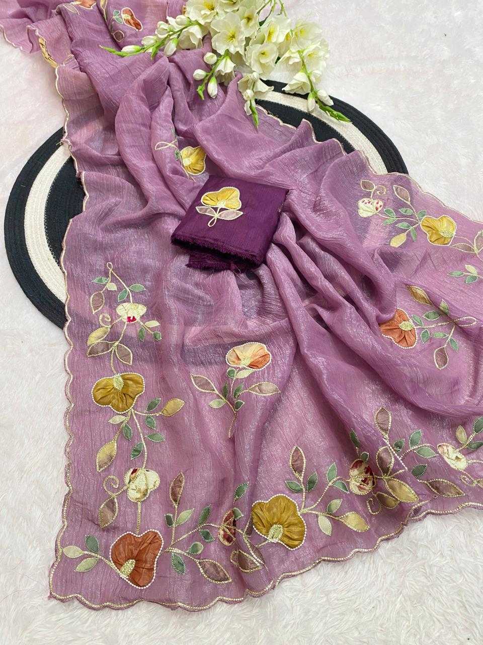 Ynf Chiffon KESH514 PHOOL Sarees Wholesale Designer Sarees Hand Work Sarees Manufacturer