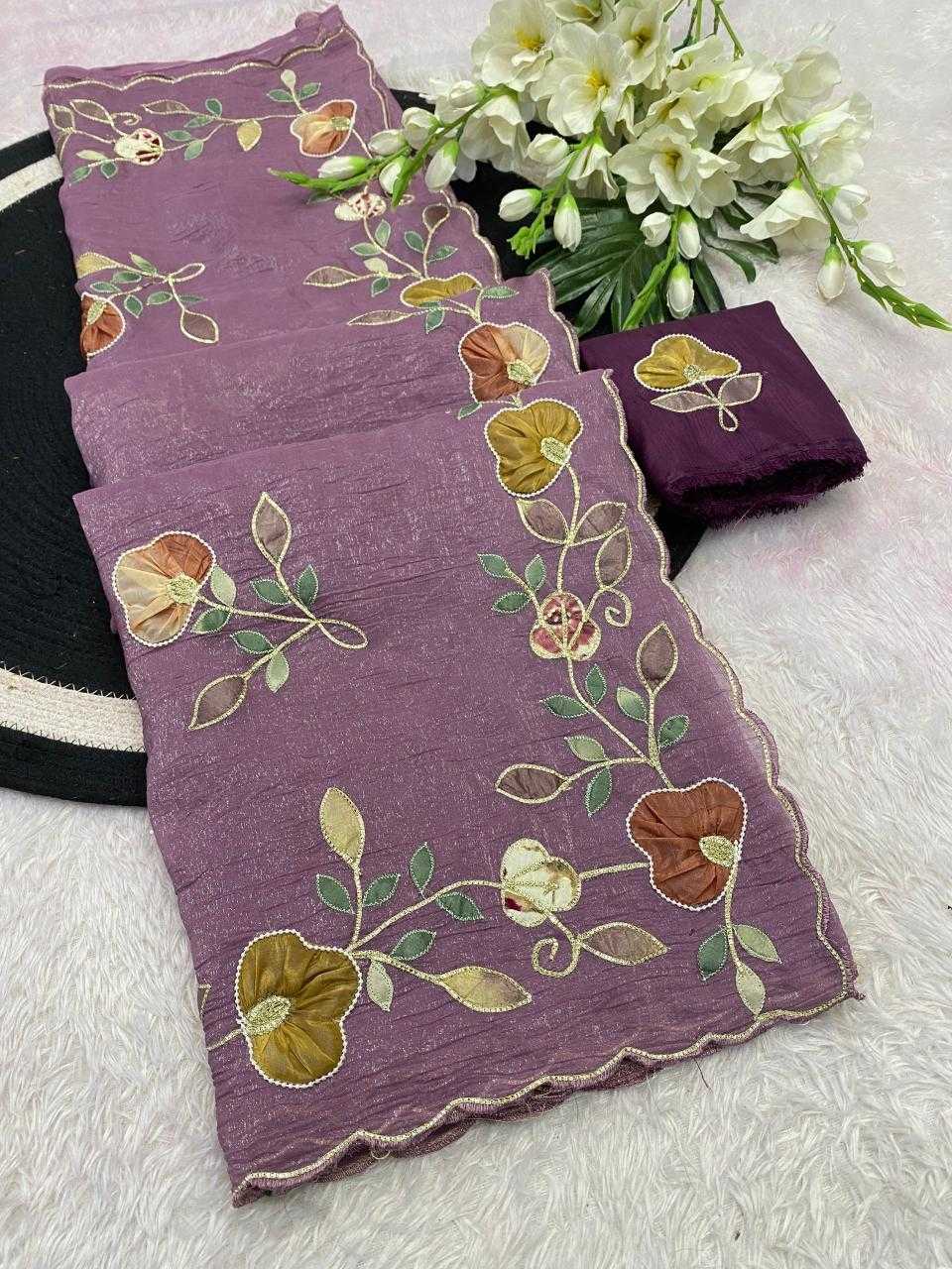 Ynf Chiffon KESH514 PHOOL Sarees Wholesale Designer Sarees Hand Work Sarees Manufacturer