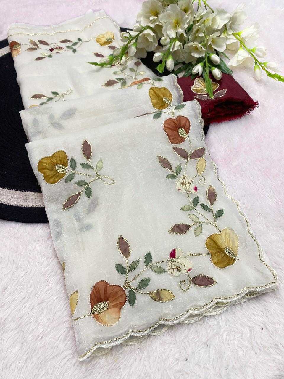 Ynf Chiffon KESH514 PHOOL Sarees Wholesale Designer Sarees Hand Work Sarees Manufacturer