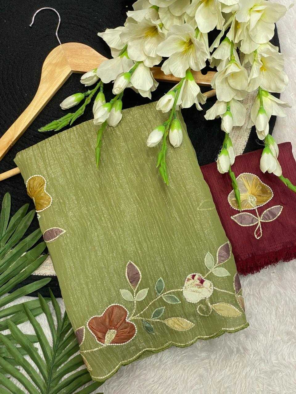 Ynf Chiffon KESH514 PHOOL Sarees Wholesale Designer Sarees Hand Work Sarees Manufacturer