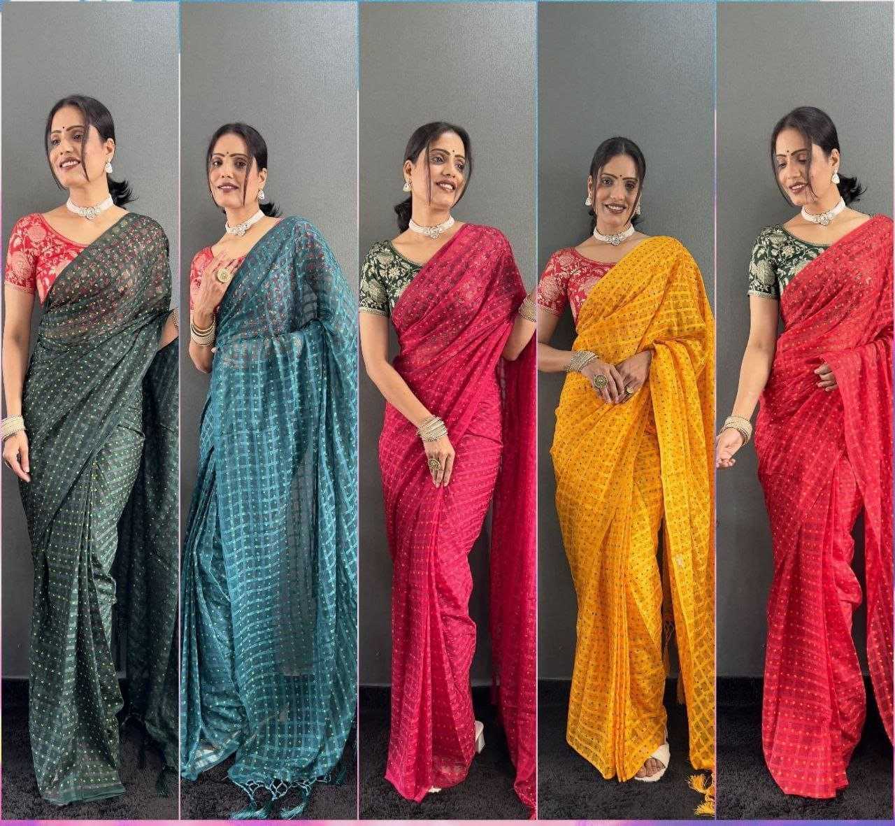 Ynf Chiffon RIN216 Bandhej Sarees Wholesale Fancy Sarees Jacquard Saree Manufacturer