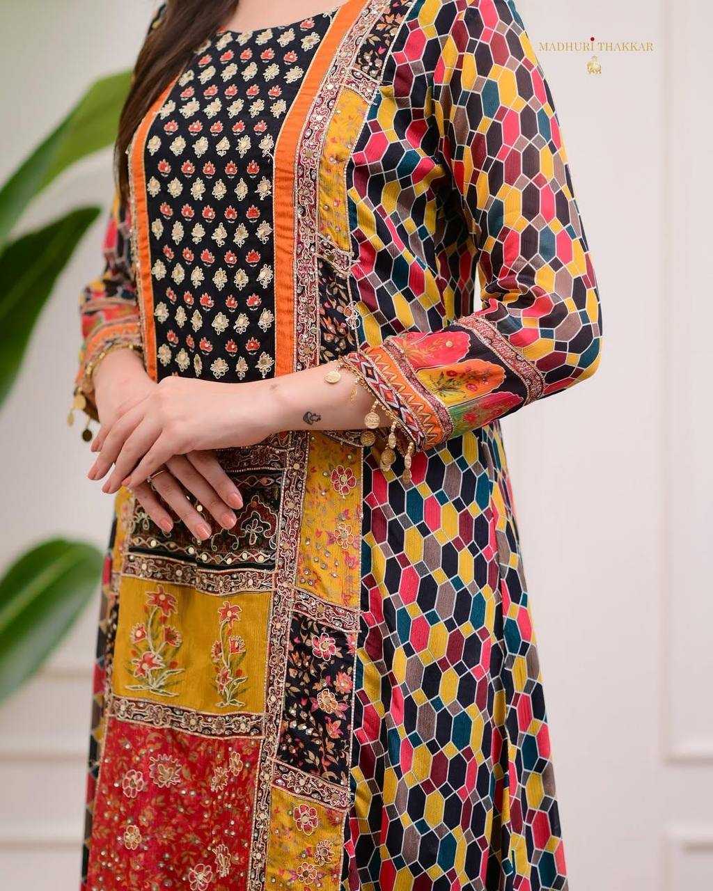 Ynf Chinon KESH501 BAALIKA Suits & Dresses Plus Size Collections Wholesale Embroidery Suits Party wear suits Manufacturer