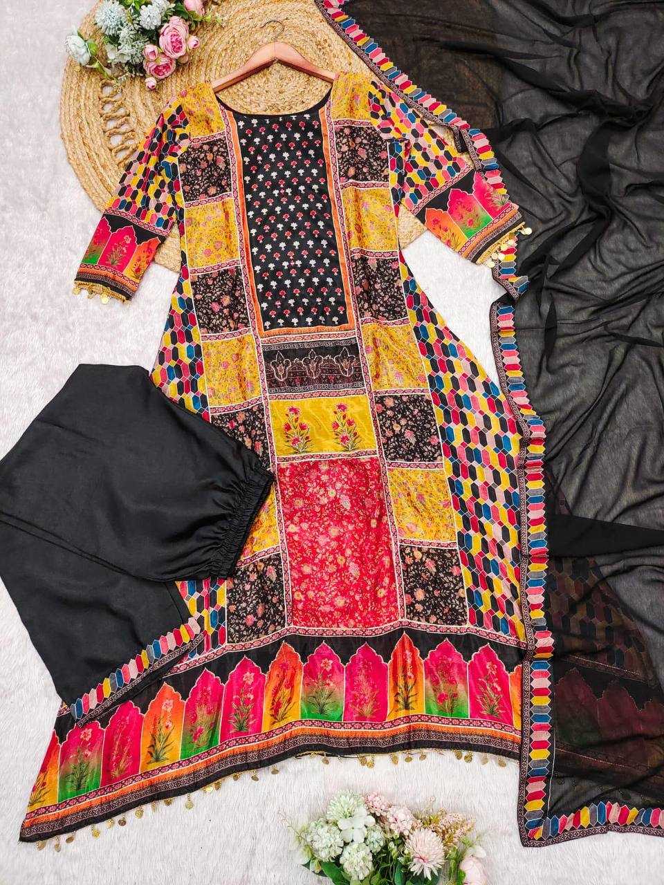 Ynf Chinon KESH501 BAALIKA Suits & Dresses Plus Size Collections Wholesale Embroidery Suits Party wear suits Manufacturer