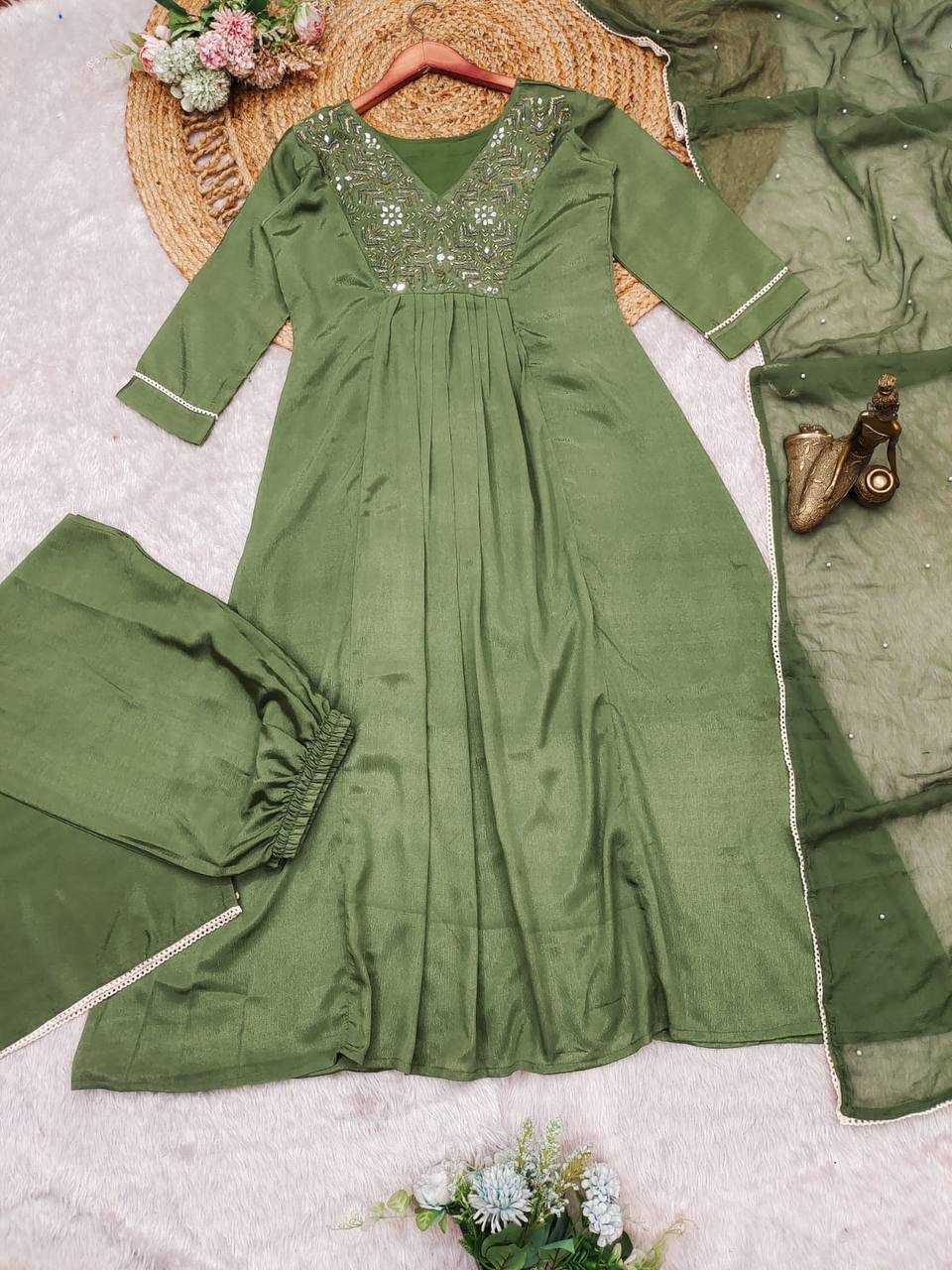 Ynf Chinon KESH501 YOGG Suits & Dresses Plus Size Collections Wholesale Embroidery Suits Designer Suits Manufacturer