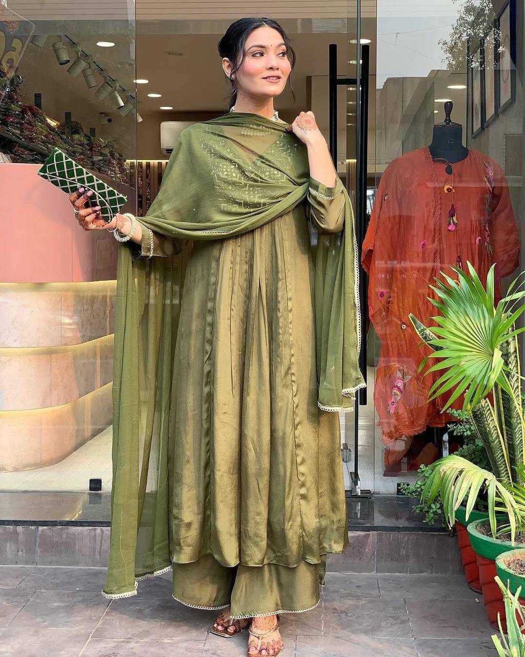 Ynf Chinon KESH501 YOGG Suits & Dresses Plus Size Collections Wholesale Embroidery Suits Designer Suits Manufacturer