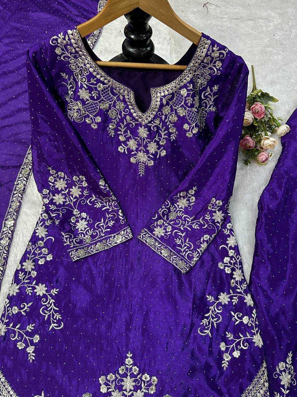 Ynf Chinon KESH523 063 Suits & Dresses Wholesale Sharara Salwar Suits Embroidery Suits Silk Suits Manufacturer