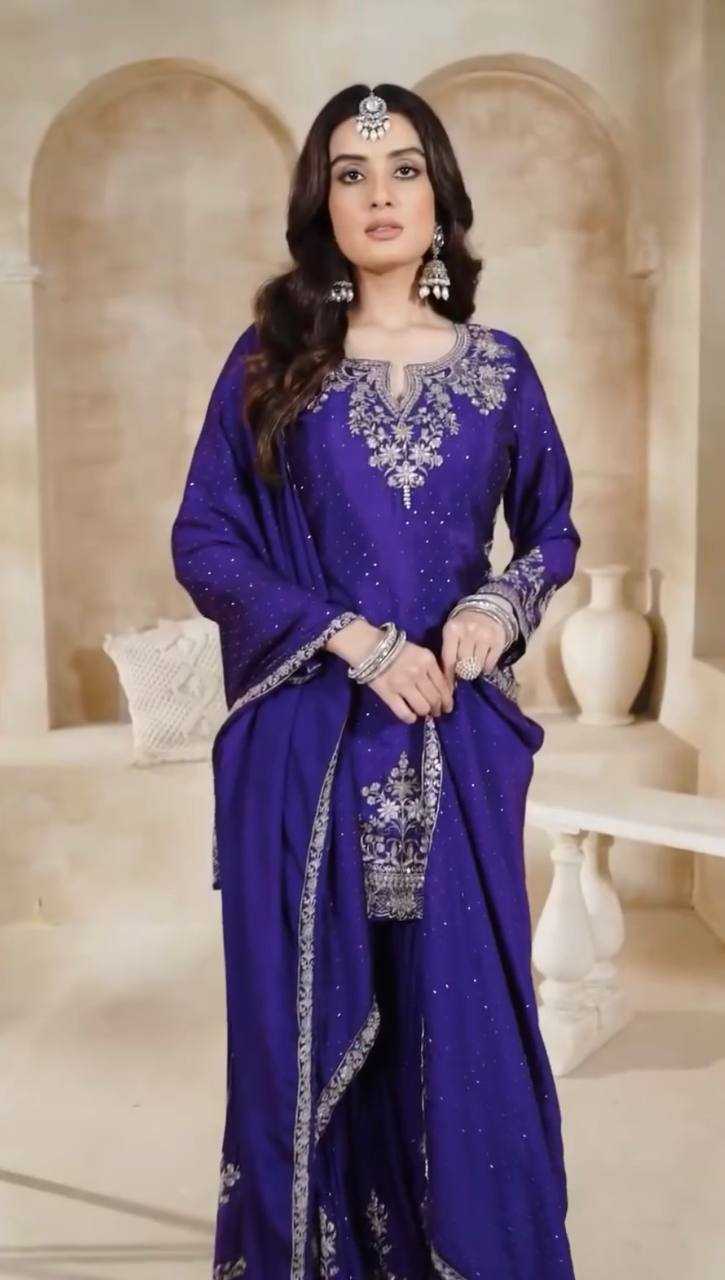 Ynf Chinon KESH523 063 Suits & Dresses Wholesale Sharara Salwar Suits Embroidery Suits Silk Suits Manufacturer
