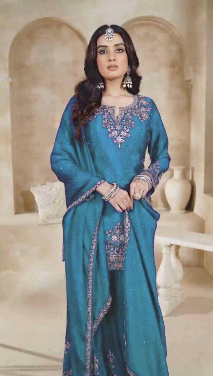 Ynf Chinon KESH523 063 Suits & Dresses Wholesale Sharara Salwar Suits Embroidery Suits Silk Suits Manufacturer