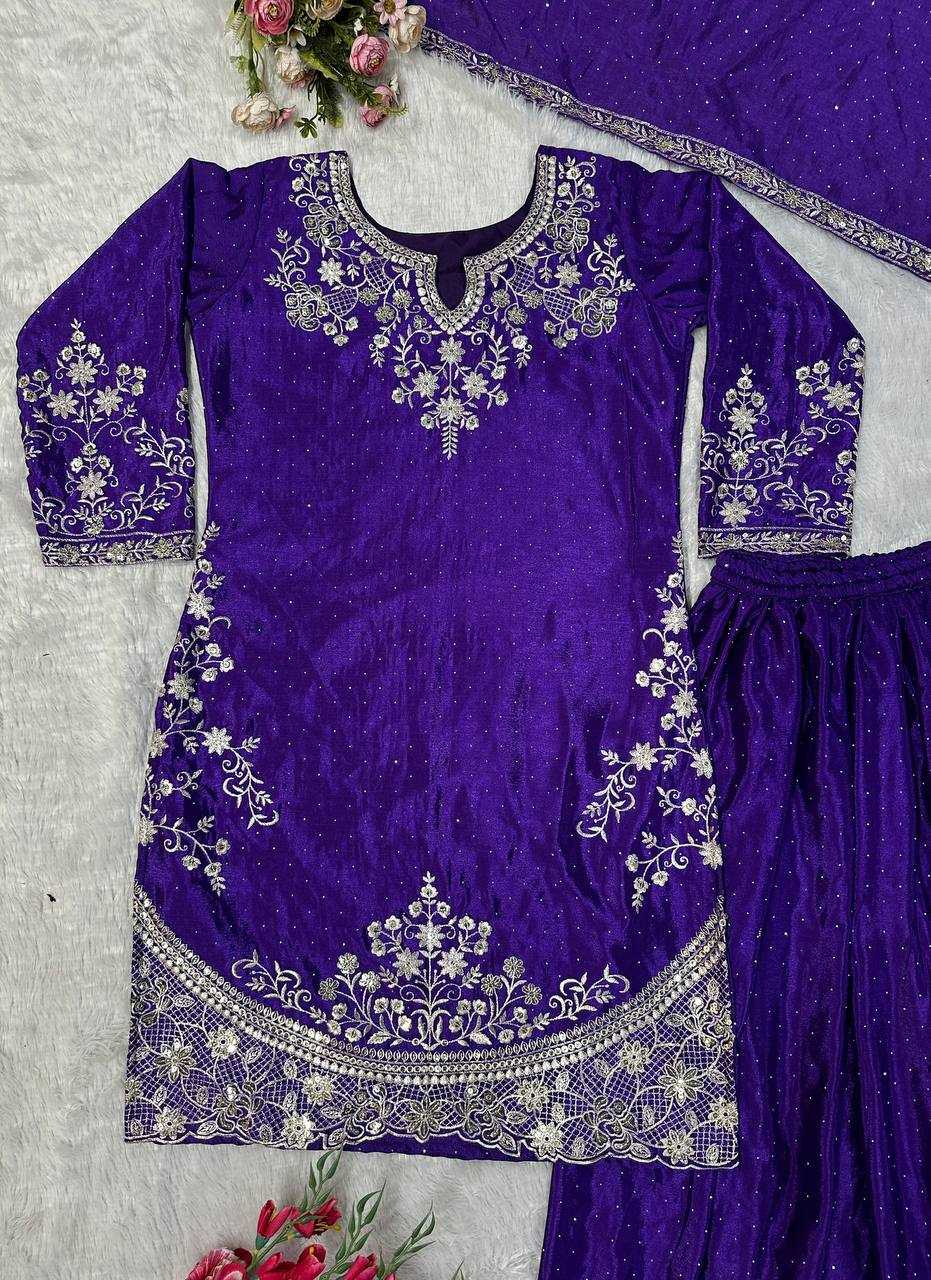Ynf Chinon KESH523 063 Suits & Dresses Wholesale Sharara Salwar Suits Embroidery Suits Silk Suits Manufacturer