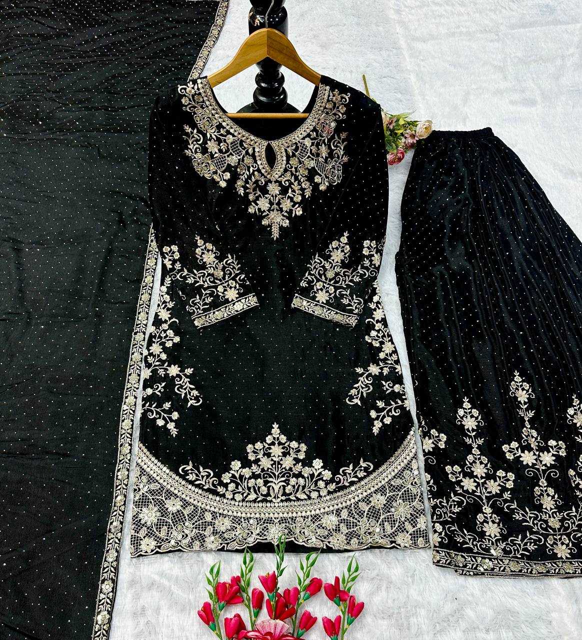 Ynf Chinon KESH523 063 Suits & Dresses Wholesale Sharara Salwar Suits Embroidery Suits Silk Suits Manufacturer
