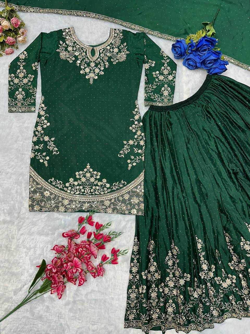 Ynf Chinon KESH523 063 Suits & Dresses Wholesale Sharara Salwar Suits Embroidery Suits Silk Suits Manufacturer