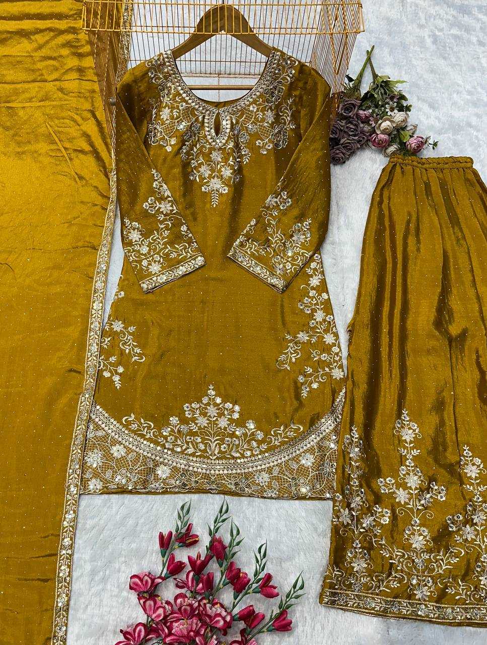 Ynf Chinon KESH523 063 Suits & Dresses Wholesale Sharara Salwar Suits Embroidery Suits Silk Suits Manufacturer