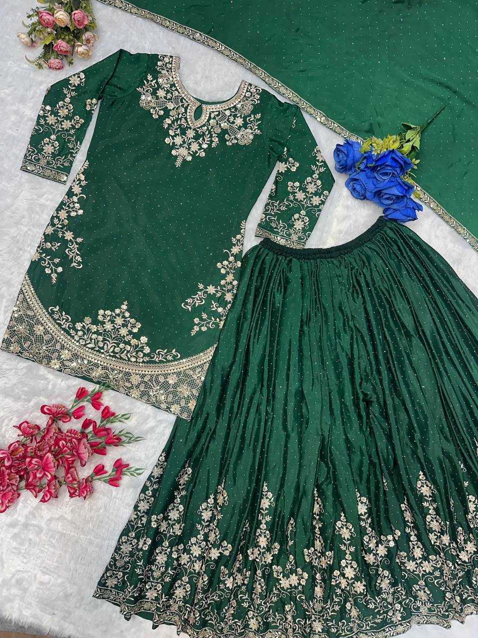 Ynf Chinon KESH523 063 Suits & Dresses Wholesale Sharara Salwar Suits Embroidery Suits Silk Suits Manufacturer