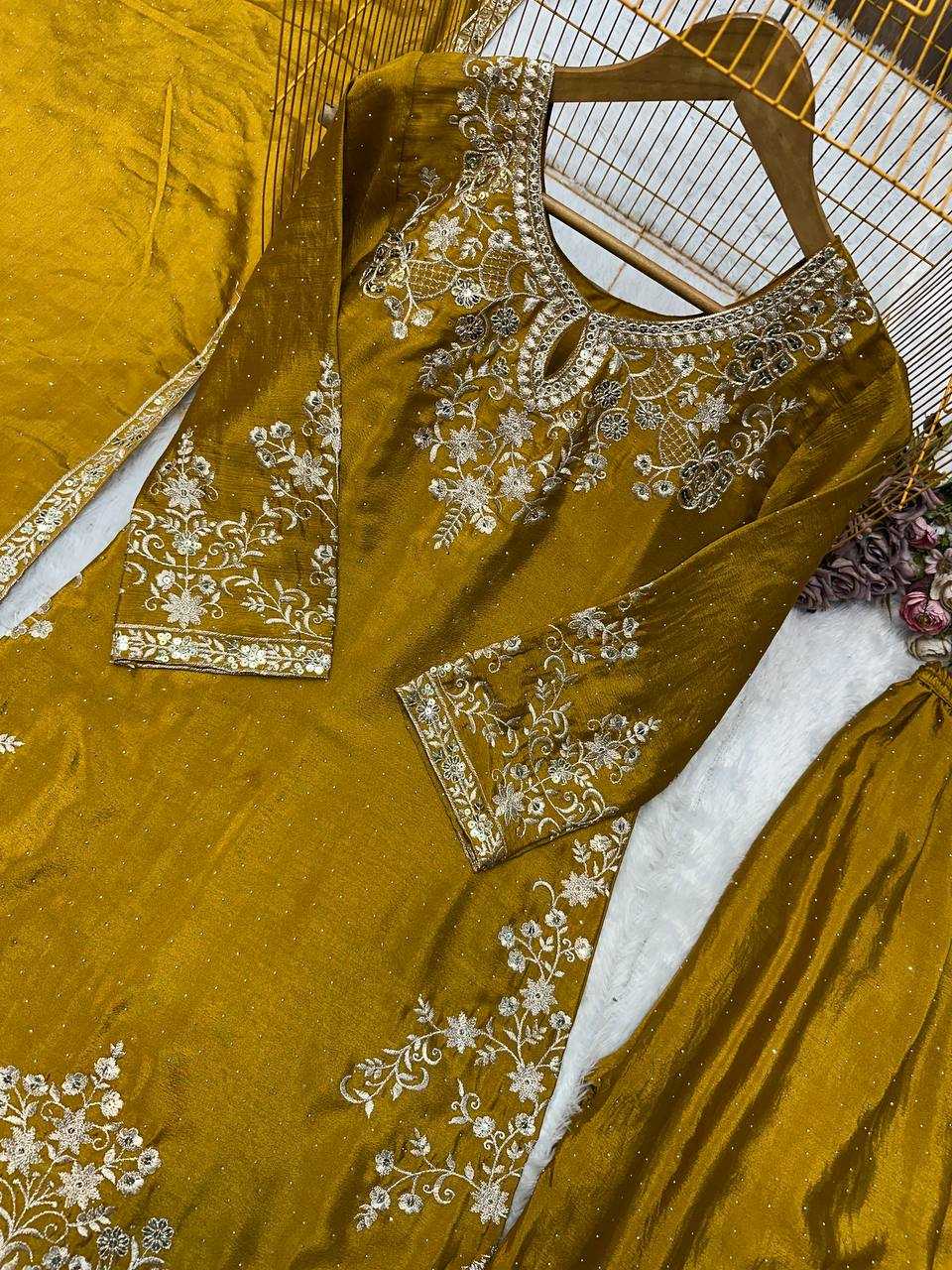 Ynf Chinon KESH523 063 Suits & Dresses Wholesale Sharara Salwar Suits Embroidery Suits Silk Suits Manufacturer