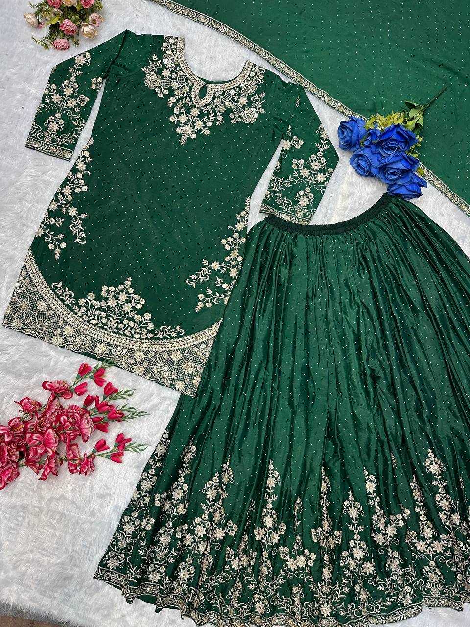 Ynf Chinon KESH523 063 Suits & Dresses Wholesale Sharara Salwar Suits Embroidery Suits Silk Suits Manufacturer