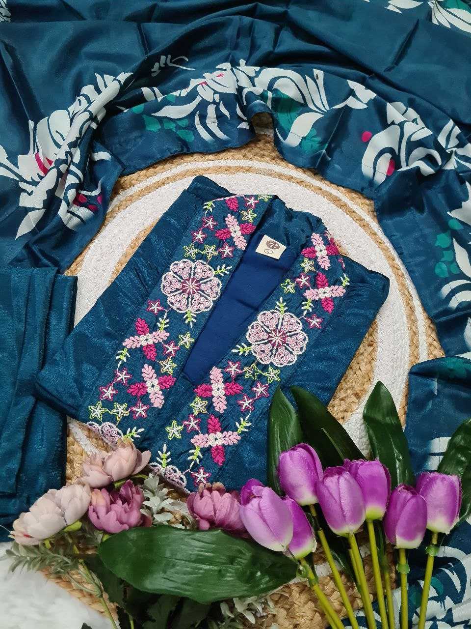Ynf Chinon KESH529 RASMIKA Suits & Dresses Wholesale Ladies Suits Embroidery Suits Palazzo Suit Casual Dresses Manufacturer
