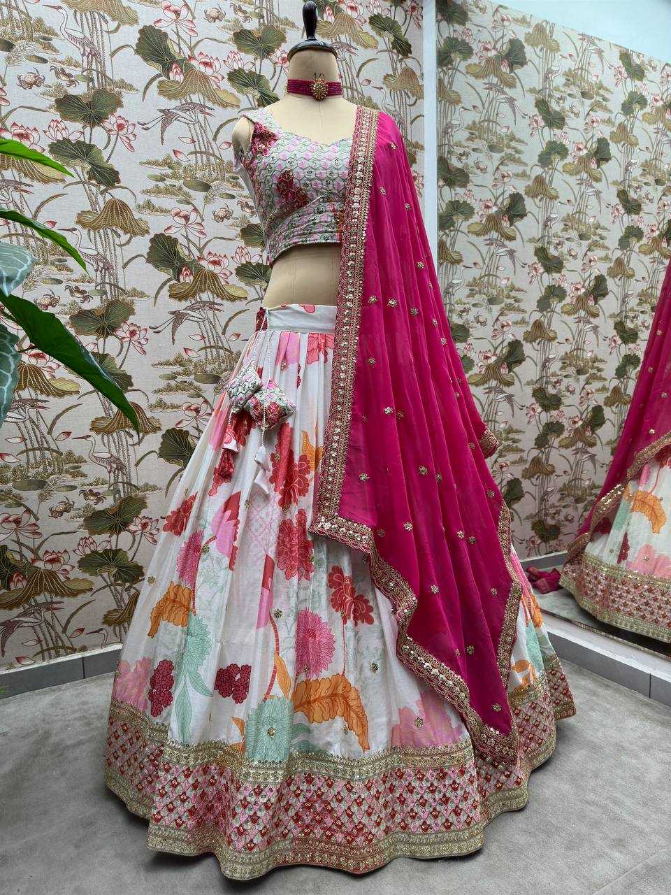 Ynf Chinon KESH533 5081 Lehengas Wholesale Fancy Lehenga Embroidered Lehenga Lehenga For Engagement Sequins Lehenga Manufacturer