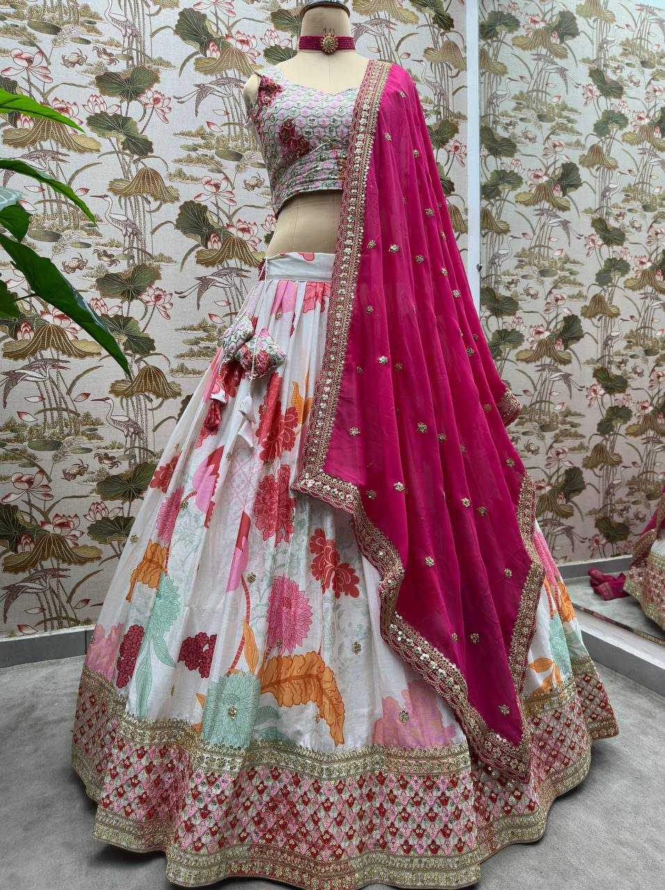 Ynf Chinon KESH533 5081 Lehengas Wholesale Fancy Lehenga Embroidered Lehenga Lehenga For Engagement Sequins Lehenga Manufacturer