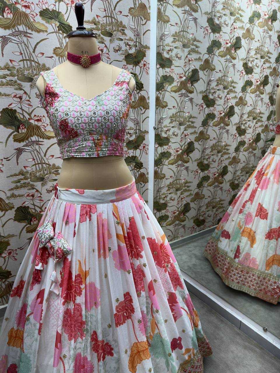 Ynf Chinon KESH533 5081 Lehengas Wholesale Fancy Lehenga Embroidered Lehenga Lehenga For Engagement Sequins Lehenga Manufacturer