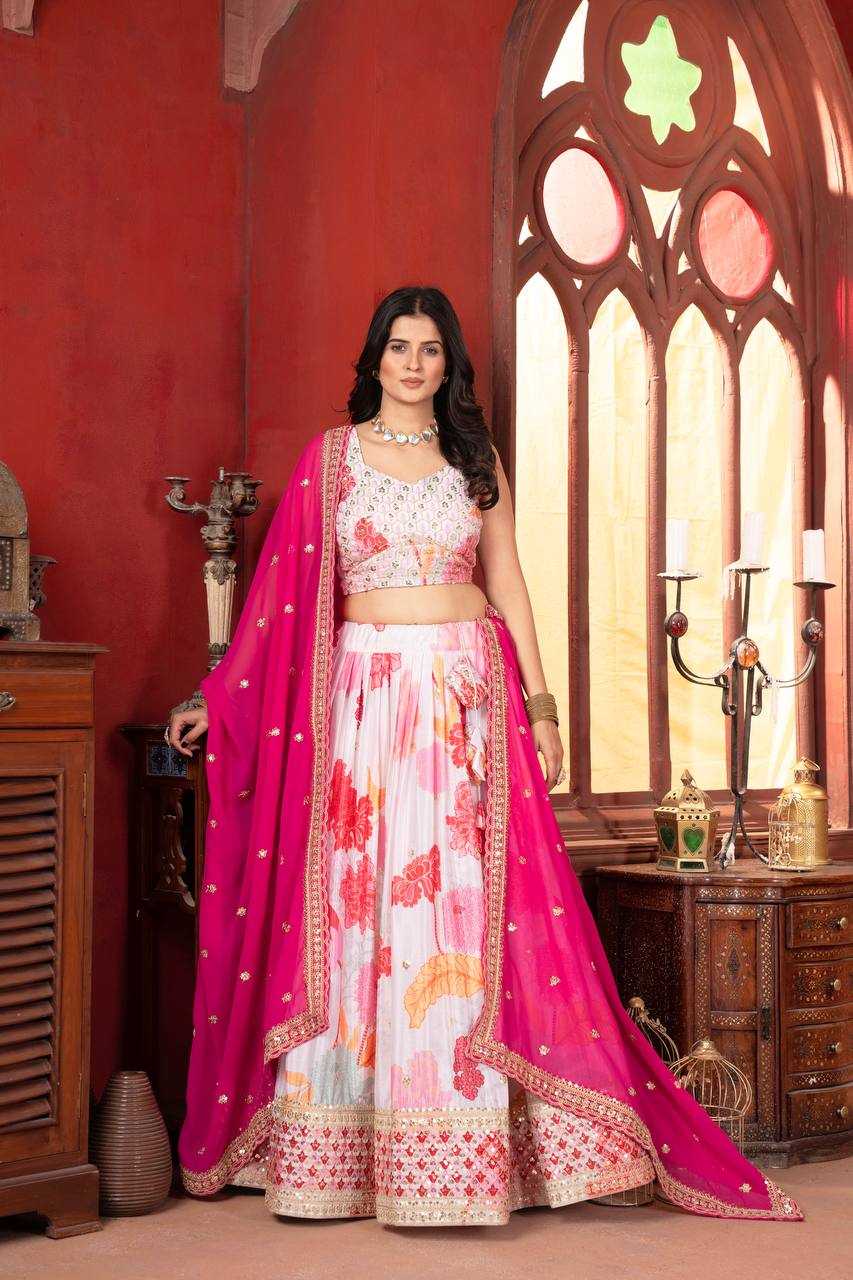 Ynf Chinon KESH533 5081 Lehengas Wholesale Fancy Lehenga Embroidered Lehenga Lehenga For Engagement Sequins Lehenga Manufacturer