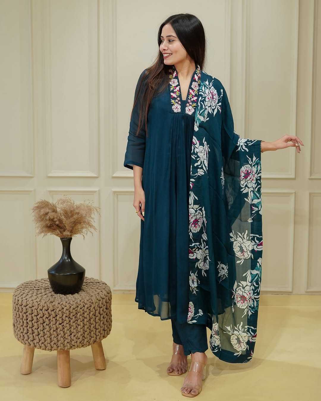 Ynf Chinon KESH545 1024 Kurti Wholesale Kurti Bottom With Dupatta Manufacturer