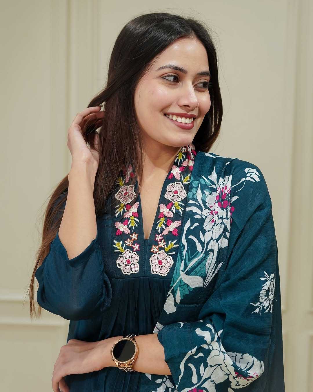 Ynf Chinon KESH545 1024 Kurti Wholesale Kurti Bottom With Dupatta Manufacturer
