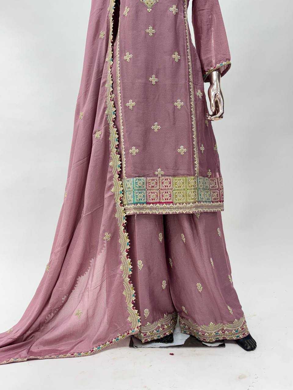 Ynf Chinon KESH546 1201 Suits & Dresses Wholesale Sharara Salwar Suits Embroidery Suits Manufacturer