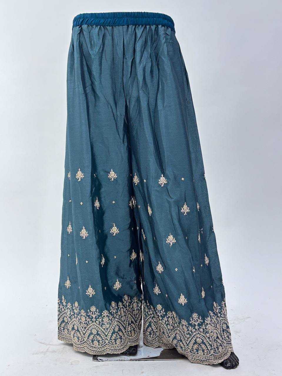 Ynf Chinon KESH546 1219 Suits & Dresses Wholesale Embroidery Suits Palazzo Suit Manufacturer