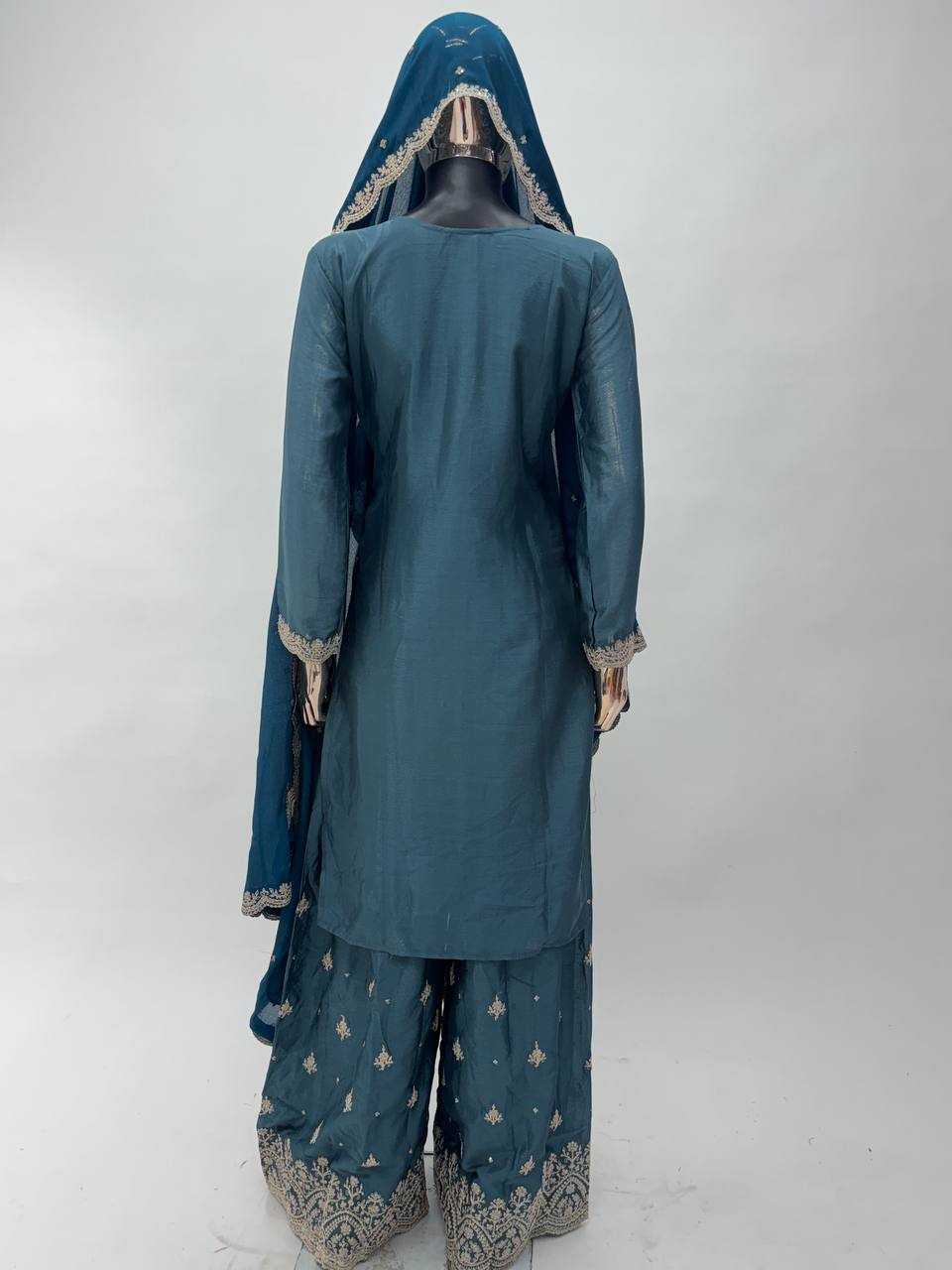 Ynf Chinon KESH546 1219 Suits & Dresses Wholesale Embroidery Suits Palazzo Suit Manufacturer