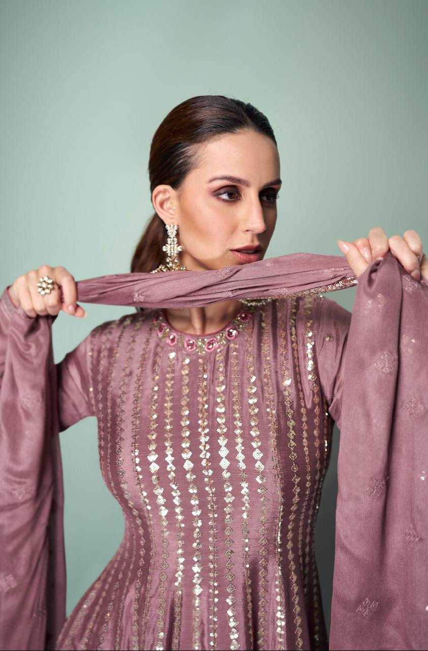 Ynf Chinon KESH546 1224 Suits & Dresses Wholesale Embroidery Suits Palazzo Suit Manufacturer