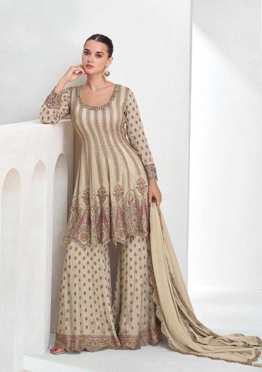Ynf Chinon KESH546 1233 Suits & Dresses Wholesale Embroidery Suits Palazzo Suit Manufacturer