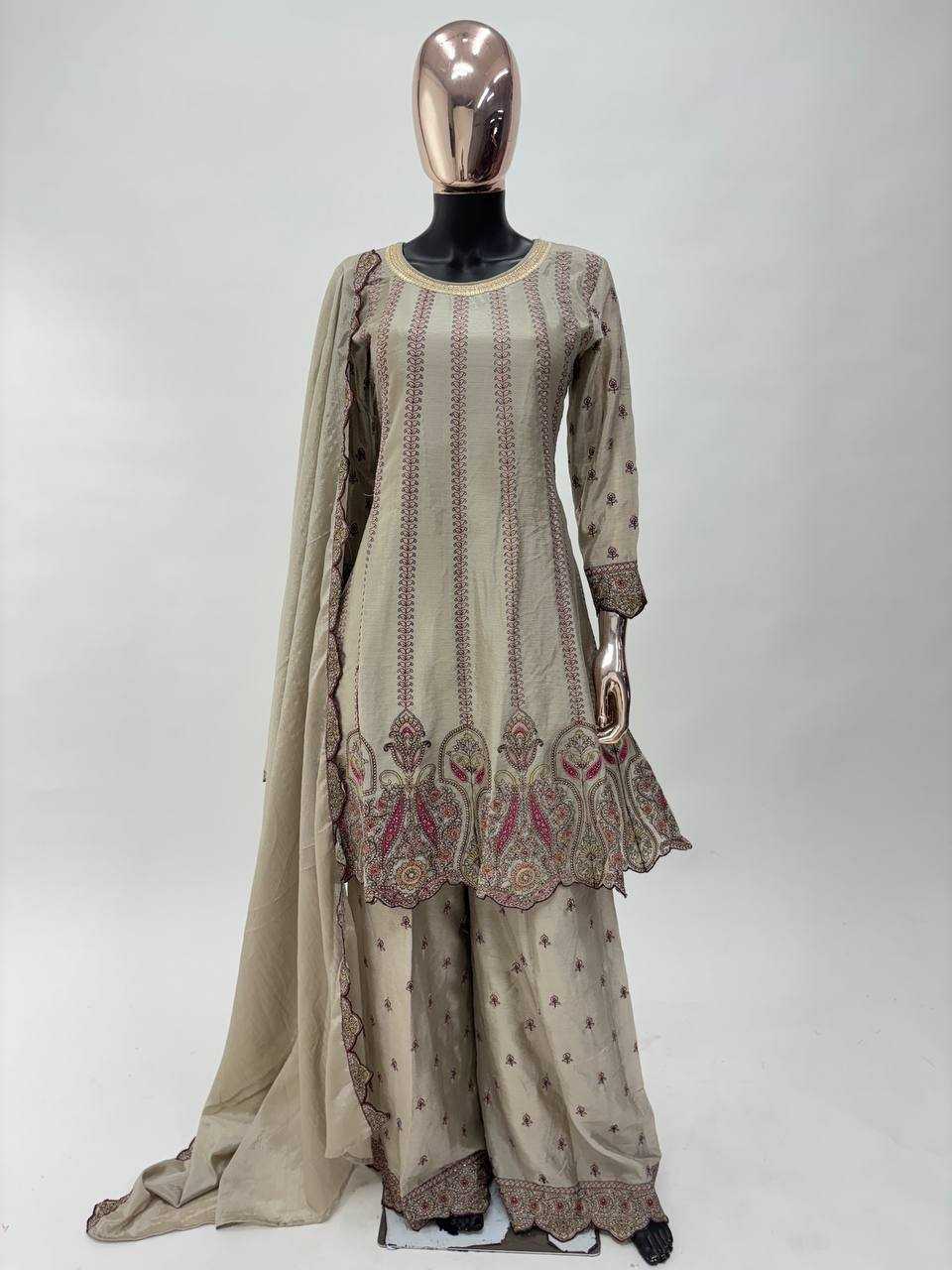 Ynf Chinon KESH546 1233 Suits & Dresses Wholesale Embroidery Suits Palazzo Suit Manufacturer